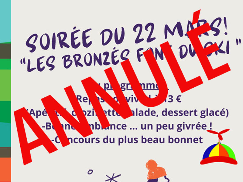Soir&eacute;e annul&eacute;e