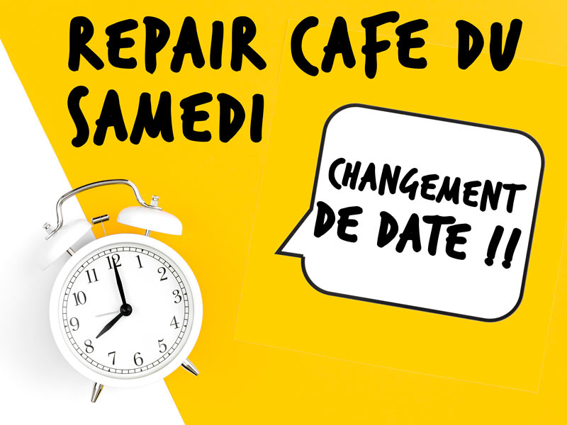 En avril, le Repair Caf&eacute; a lieu le 4e samedi du mois et non le 3e comme habituellement