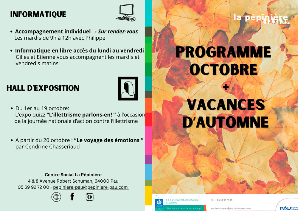 programme octobre 1 programme octobre 1