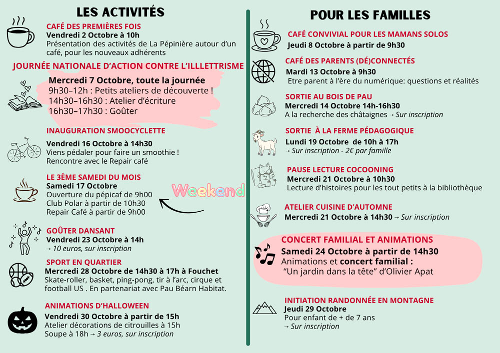 programme octobre 2 programme octobre 2